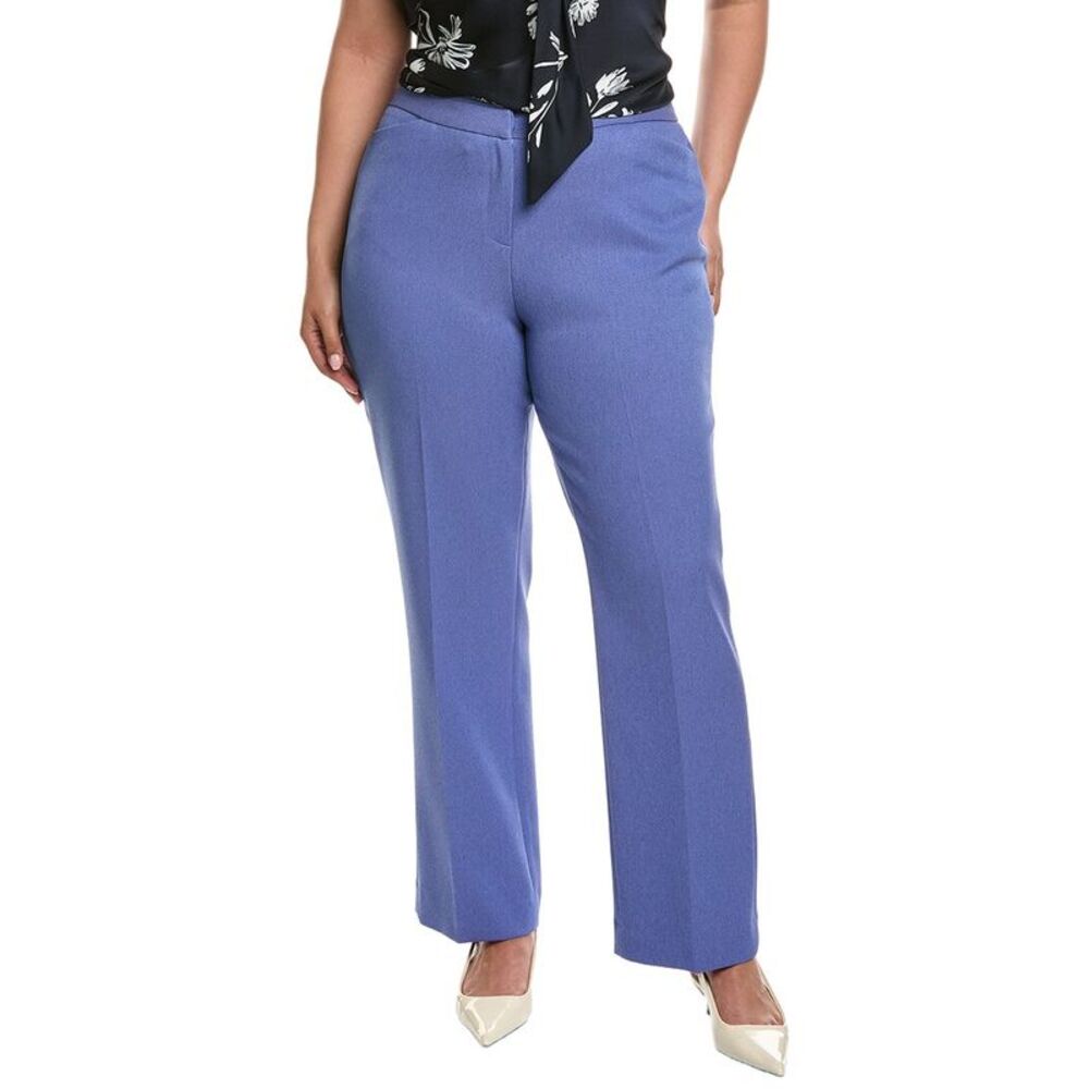 Tahari Asl Womens  Plus Twill Pant, Blue